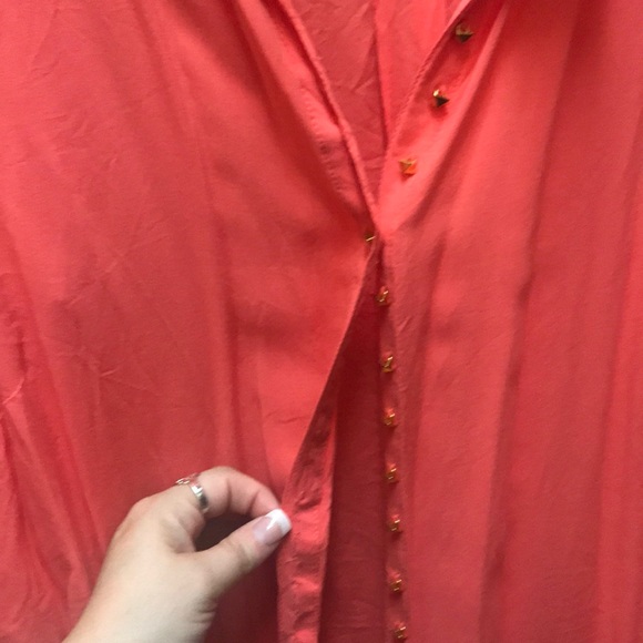Coral button up shirt - Picture 2 of 4